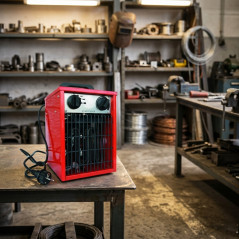 Riscaldatore elettrico ad aria da 3000 W | Riscaldatore per ambienti | 25x25x40 cm | Ideale per officine, magazzini e serre