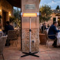 Professional 2000W Patio Heater, Freestanding Heater for Restaurants, Adjustable Height, 86x20x9 cm