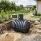 Underground septic tank without filter, 6500 liters, recommended for 12 to 14 people, 239x219x273 cm