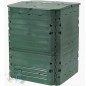 Composteur de Jardin 600 litres 80x80x104 cm, composteur avec couvercle et trappe de vidange - Poubelle de jardin