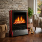 Cheminée électrique de luxe 1000-2000 W à effet flamme | 42 x 22 x 53 cm | Anti-basculement | Pour pièces jusqu'à 20 m²