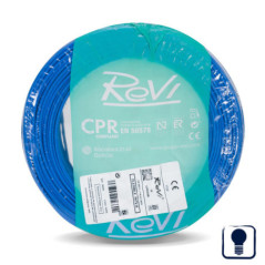 Cabo elétrico azul de 1,5 mm² com 200 m de comprimento | Fio flexível de PVC | Cabo para iluminação