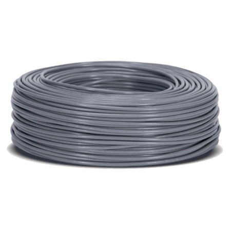 Cable Eléctrico 1,5 mm² Gris 200 m | Hilo PVC Flexible | Cable para Iluminación