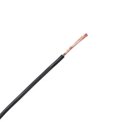 Schwarzes Elektrokabel, 1,5 mm², 200 m | Flexibles PVC-Kabel | Beleuchtungskabel