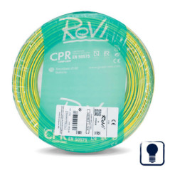 Cable Eléctrico 1,5 mm² Verde/Amarillo 200 m | Hilo PVC | Cable para Iluminación