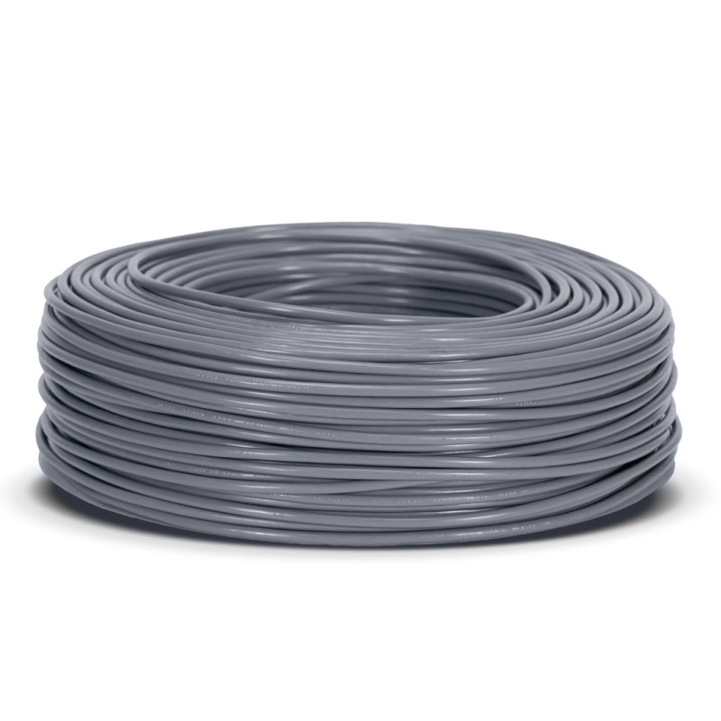Cable Eléctrico 2,5 mm² Gris 200 m | Hilo PVC Flexible | Cable para Electricidad