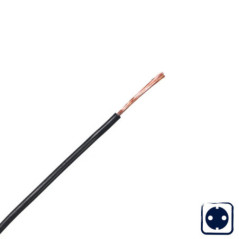 Cable Eléctrico 2,5 mm² Negro 200 m | Hilo PVC Flexible | Cable para Electricidad