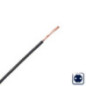 Cabo elétrico preto de 2,5 mm² com 200 m de comprimento | Fio flexível de PVC | Cabo elétrico Cabo elétrico preto de 2,5 mm² com 200 m de comprimento | Fio flexível de PVC | Cabo elétrico