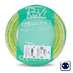 Câble électrique vert/jaune 2,5 mm² 200 m | Fil PVC | Câble électrique
