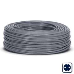Halogenfreies Elektrokabel 2,5 mm² Grau 100 m | PVC-Draht H07Z1-K | Elektrokabel