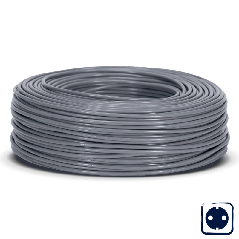 Halogen-Free Electrical Cable 2.5 mm² Grey 100 m | PVC Wire H07Z1-K | Electrical Cable Halogen-Free Electrical Cable 2.5 mm² Grey 100 m | PVC Wire H07Z1-K | Electrical Cable