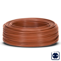 Halogen-Free Electrical Cable 2.5 mm² Brown 100 m | PVC Wire H07Z1-K | Electrical Cable
