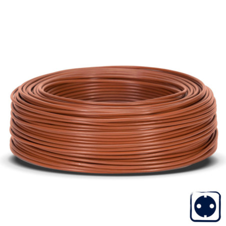 Halogen-Free Electrical Cable 2.5 mm² Brown 100 m | PVC Wire H07Z1-K | Electrical Cable