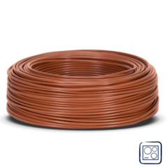 Halogen-Free Electrical Cable 4 mm² Brown 50 m | PVC Wire H07Z1-K | Cable for Household Appliances