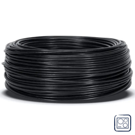 Halogen-Free Electrical Cable 4 mm² Black 100 m | PVC Wire H07Z1-K | Cable for Household Appliances