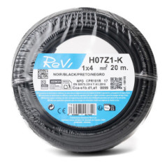 Halogen-Free Electrical Cable 4 mm² Black 20 m | PVC Wire H07Z1-K | Electrical Cable
