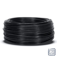 Halogen-Free Electrical Cable 4 mm² Black 50 m | PVC Wire H07Z1-K | Cable for Household Appliances