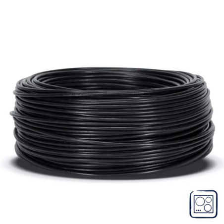 Halogen-Free Electrical Cable 4 mm² Black 50 m | PVC Wire H07Z1-K | Cable for Household Appliances