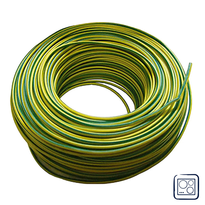 Câble électrique sans halogène 4 mm² vert/jaune 100 m | Fil PVC H07Z1-K | Câble pour appareils électroménagers Câble électrique sans halogène 4 mm² vert/jaune 100 m | Fil PVC H07Z1-K | Câble pour appareils électroménagers