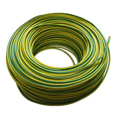 Cabo elétrico livre de halogênio 6 mm² Verde/Amarelo 100 m | Fio de PVC H07Z1-K | Cabo elétrico