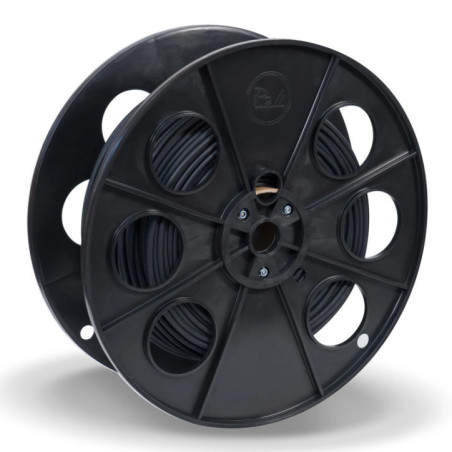 Câble solaire 10 mm² noir 100 m | Fil H1Z2Z2-K | Isolation en élastomère réticulé | Faible émission de fumée