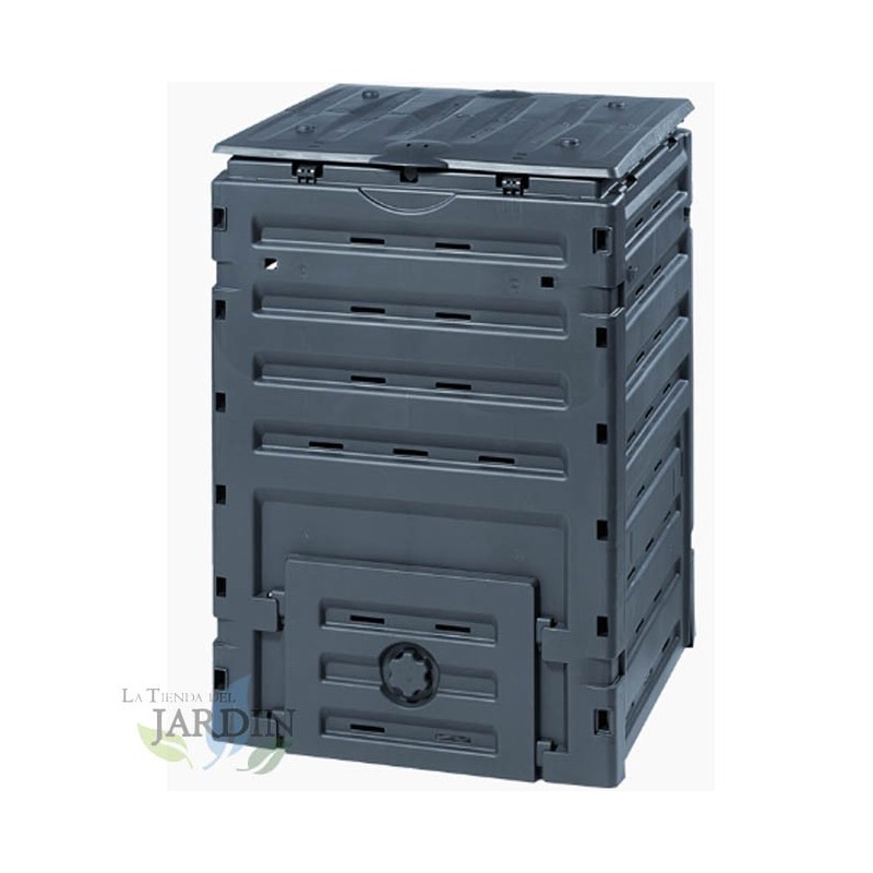 Compostador jardín compacto 450 litros 70x70x102 cm, compostaje, reciclaje orgánico, jardín Compostador jardín compacto 450 litros 70x70x102 cm, compostaje, reciclaje orgánico, jardín