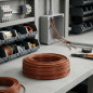 Cabo elétrico marrom de 1,5 mm² com 200 m de comprimento | Fio flexível de PVC | Cabo para iluminação Cabo elétrico marrom de 1,5 mm² com 200 m de comprimento | Fio flexível de PVC | Cabo para iluminação
