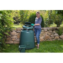 Composteur de Jardin 280 litres 80x80x89 cm, transformateur de déchets écologique, vert