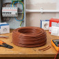 1,5 mm² braunes Elektrokabel, 200 m | Flexibles PVC-Kabel | Beleuchtungskabel