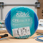 Cabo elétrico azul de 6 mm² com 50 m de comprimento | Fio flexível de PVC | Cabo elétrico