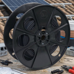 Cable Solar 6 mm² Negro 100 m | H1Z2Z2-K | Aislamiento Elastómero Reticulado | Baja Emisión de Humos