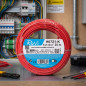Halogenfreies Elektrokabel 1,5 mm² Rot 25 m | PVC-Draht H07Z1-K | Elektrokabel
