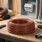 Câble électrique sans halogène 10 mm² marron 50 m | Fil PVC H07Z1-K | Câble électrique Câble électrique sans halogène 10 mm² marron 50 m | Fil PVC H07Z1-K | Câble électrique