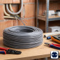 Cavo elettrico senza alogeni 2,5 mm² Grigio 100 m | Cavo in PVC H07Z1-K | Cavo elettrico