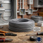 Halogen-Free Electrical Cable 2.5 mm² Grey 200 m | PVC Wire H07Z1-K | Electrical Cable Halogen-Free Electrical Cable 2.5 mm² Grey 200 m | PVC Wire H07Z1-K | Electrical Cable