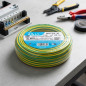 Câble électrique sans halogène 4 mm² vert/jaune 20 m | Fil PVC souple H07Z1-K | Câble électrique Câble électrique sans halogène 4 mm² vert/jaune 20 m | Fil PVC souple H07Z1-K | Câble électrique