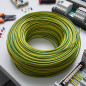 Halogen-Free Electrical Cable 6 mm² Green/Yellow 50 m | PVC Wire H07Z1-K | Electrical Cable