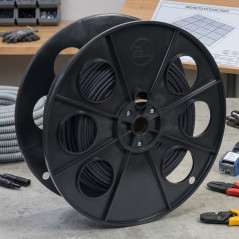 Solar Cable 10 mm² Black 100 m | H1Z2Z2-K Wire | Crosslinked Elastomer Insulation | Low Smoke Emission