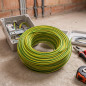 Cavo senza alogeni 2,5 mm² Verde/Giallo 100 m | Cavo in PVC H07Z1-K | Cavo elettrico