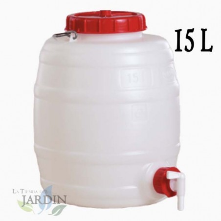Barril de polietileno alimentario 15 litros para liquidos y bebidas