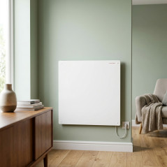 Lackierbare Keramik-Heizplatte 425 W | 60 x 60 x 11 cm | Elektrischer Wandheizkörper | Wandmontage