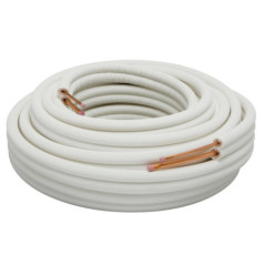 Tubo Cobre Refrigeración 1/4" x 1/2", 20 Metros | Tubo Aislado para Aire acondicionado, Refrigeración y Climatización