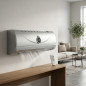 Radiateur mural en céramique à paroi 2000W. Télécommande, Programmable, Fonction ventilation, argent