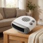 Aquecedor elétrico 1000/2000W branco, aquecedor eficiente, aquecimento rápido