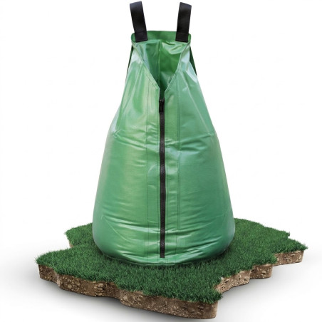 Bolsa Riego Arboles 55L - 15 Galones | Saco Agua PVC Verde | Riego Lento por Goteo | Resistente UV