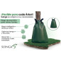 Bolsa Riego Arboles 55L - 15 Galones | Saco Agua PVC Verde | Riego Lento por Goteo | Resistente UV