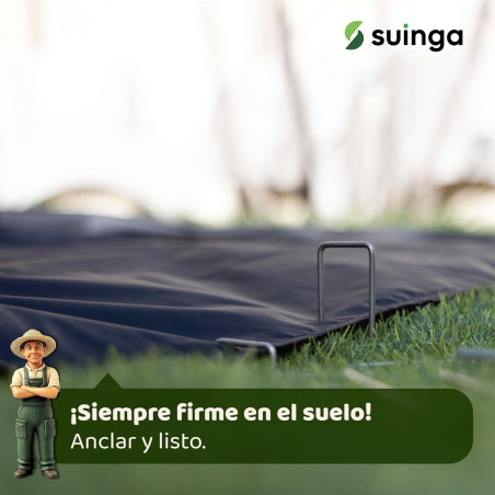 Grapas para Cesped Artificial | Pack 100 Estacas de Fijación de Metal para Mallas