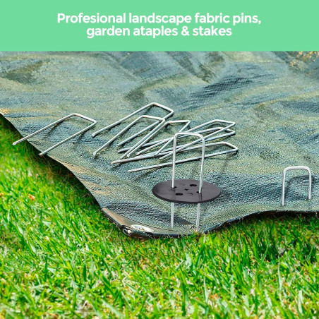 Grapas Cesped Artificial | Pack 10 Estacas, Clavos de Acero Inoxidable Galvanizados