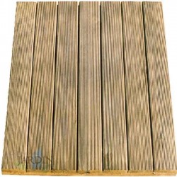 Gerade Holzfliese 100x100 cm und 36mm