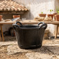 Cestino in gomma Bellota con 4 manici, 37 litri. Bocca 44 cm, Base 40 cm, Altezza 34 cm, contenitore resistente